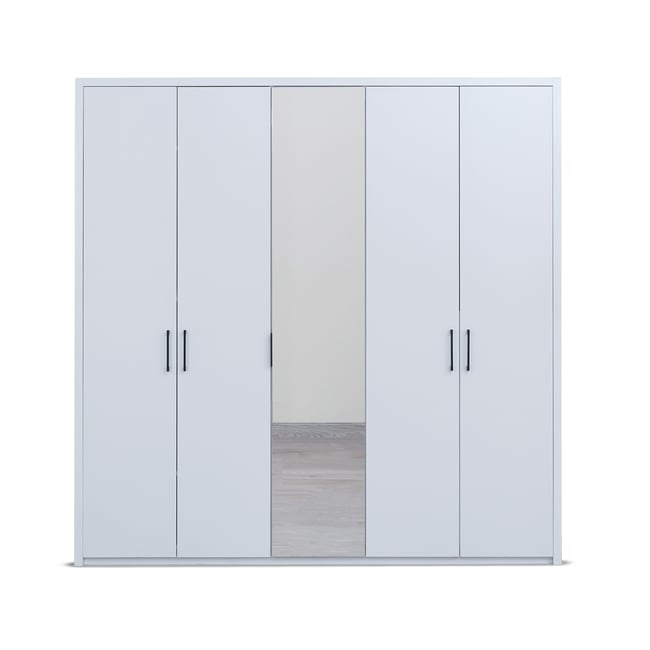 5 door deals grey wardrobe